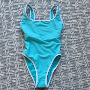 LainSnow NWOT Ocean Isle Aqua Blue One Piece Swimsuit - Medium